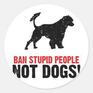 Sticker Rond Chien d'eau portugais
