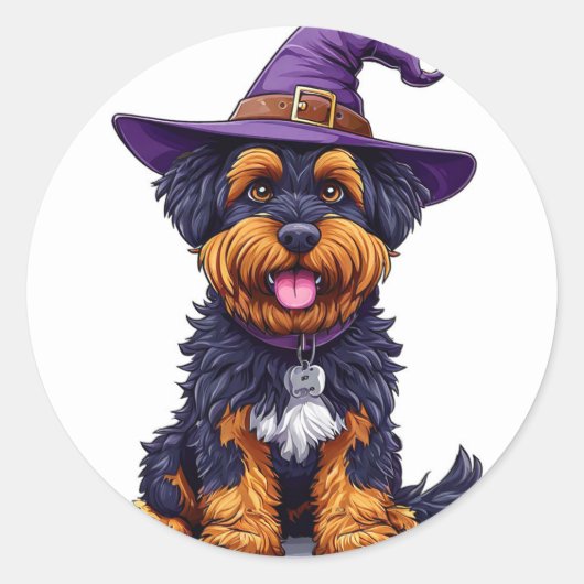 Sticker Rond Chien d'Halloween (Devant)