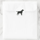 Sticker Rond Chien du Black Lab (Sac)