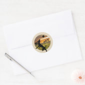 Sticker Rond Chien en jeu (Enveloppe)