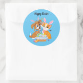 Sticker Rond Chien et chat Animé Est (Sac)