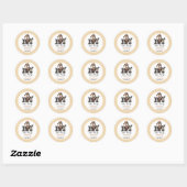Sticker Rond Chien Faisons Pawty Anniversaire (Feuille)