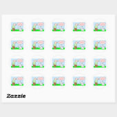 Sticker Rond chien gratter l'oreille pied intelligent (Feuille)
