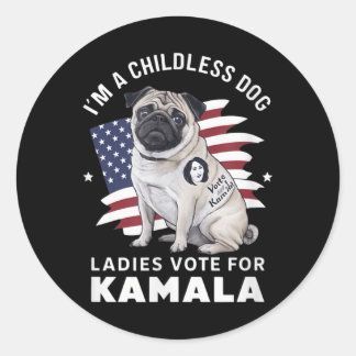 Sticker Rond Chien Harris Tattoo Chien Sans Enfant Dames Votez 