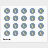 Sticker Rond Chien heureux (Feuille)