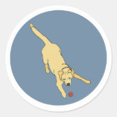 Sticker Rond Chien heureux (Devant)