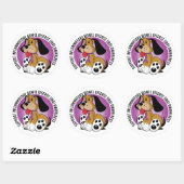 Sticker Rond Chien IBD (Feuille)