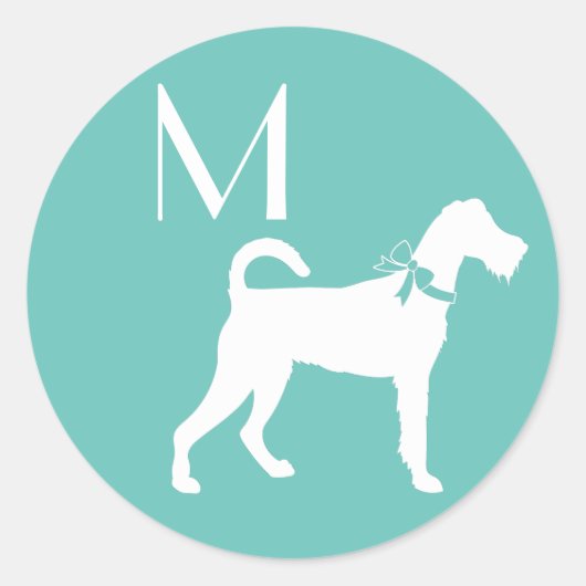 Sticker Rond Chien Irlandais Terrier Puppy (Devant)