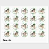 Sticker Rond Chien Leprechaun (Feuille)