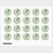 Sticker Rond Chien Lutin (Feuille)