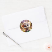 Sticker Rond Chien magique (Enveloppe)