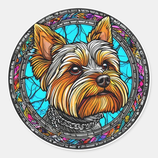 Sticker Rond Chien Mignon (Devant)