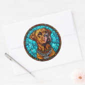 Sticker Rond Chien Mignon (Enveloppe)