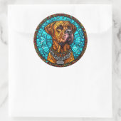 Sticker Rond Chien Mignon (Sac)