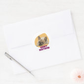 Sticker Rond Chien, Ne Dérangez Pas L'Autocollant (Enveloppe)