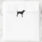 Sticker Rond Chien noir (noir) (Sac)