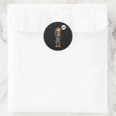 Sticker Rond Chien noir têtu et Tan Coonhound (Sac)