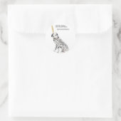 Sticker Rond Chien Nouvelles pistes (Sac)