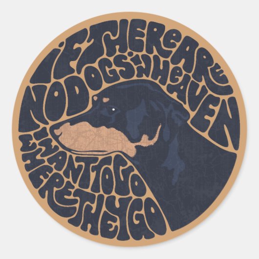 Sticker Rond Chien paradis (Devant)