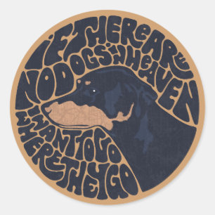 Sticker Rond Chien paradis