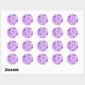 Sticker Rond Chien Paws, Chiot Paws, Animal Paks, Purple Paws (Feuille)
