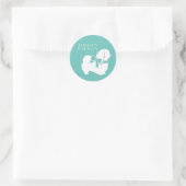 Sticker Rond Chien Pekingese Chien Chien Puppy (Sac)