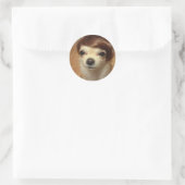 Sticker Rond chien-perruque (Sac)