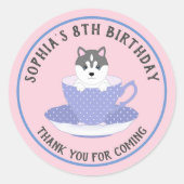 Sticker Rond Chien personnalisé (Devant)