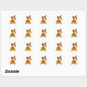 Sticker Rond Chien pirate (Feuille)
