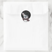 Sticker Rond Chien-Putain. Français (Sac)