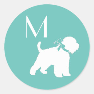 Sticker Rond Chien roux roux