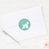 Sticker Rond Chien roux roux (Enveloppe)