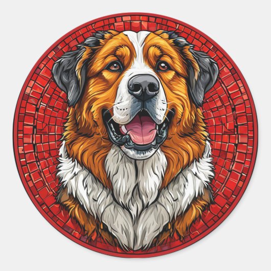 Sticker Rond chien Saint-Bernard (Devant)