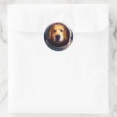 Sticker Rond chien spatial (Sac)