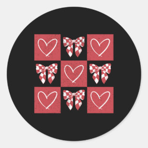 Sticker Rond Chien Valentine Coquette Chien Chien Chien Paw Coe