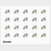 Sticker Rond Chien vomant (Feuille)