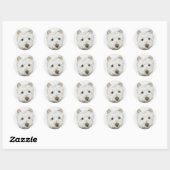 Sticker Rond Chien Westie (Feuille)