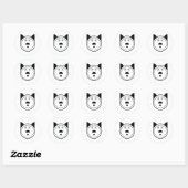 Sticker Rond Chien Zodiaque (Feuille)
