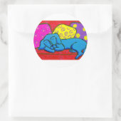 Sticker Rond ChienFatigué (Sac)