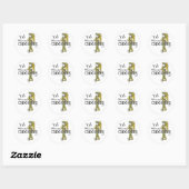 Sticker Rond Chiens (Feuille)