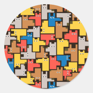Sticker Rond Chiens