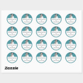 Sticker Rond chiens aliments faits maison chef emballage autoco (Feuille)
