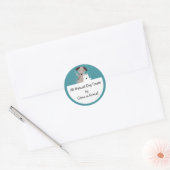 Sticker Rond chiens aliments faits maison chef emballage autoco (Enveloppe)
