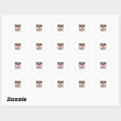 Sticker Rond Chiens Boxer Joyeuse Saint-Valentin Vintage (Feuille)