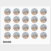 Sticker Rond Chiens de chats de Merci bleu (Feuille)