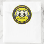 Sticker Rond Chiens de guerre (Sac)
