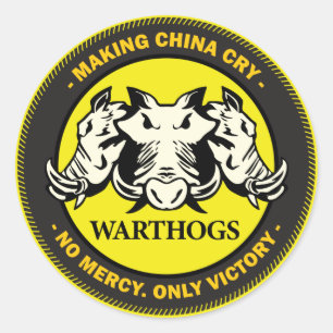 Sticker Rond Chiens de guerre