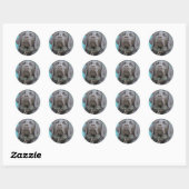 Sticker Rond Chiens de guide - Black Lab Cross (Feuille)
