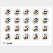 Sticker Rond Chiens de Halloween (Feuille)