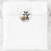 Sticker Rond Chiens de Halloween (Sac)